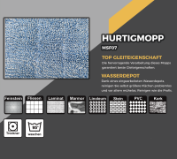 Hurtigmopp I 40 cm I Premium Mikrofasermopp