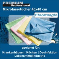 4 Mikrofasertuch PREMIUM Professional 40x40cm I Floormagic