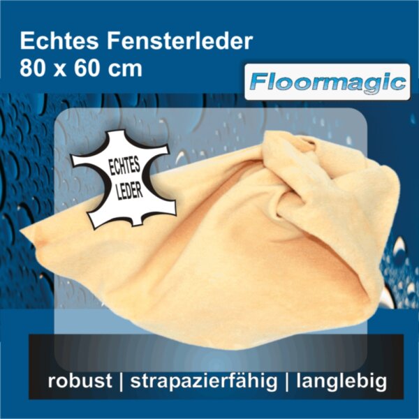 Echtes Fensterleder ca. 80 x 60cm I Floormagic