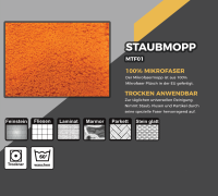 Staubmopp I 40 cm I Premium Mikrofasermopp